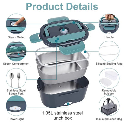 🔥Insulated Portable Heated Lunch Box🍱🚗🏠