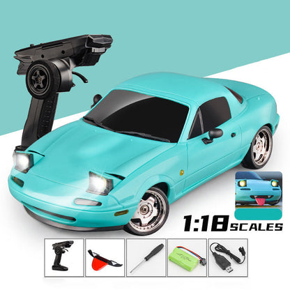 🏎️1/18 Scale RC Car Toy with LED Light🏎️ （Equipped with remote control handle）