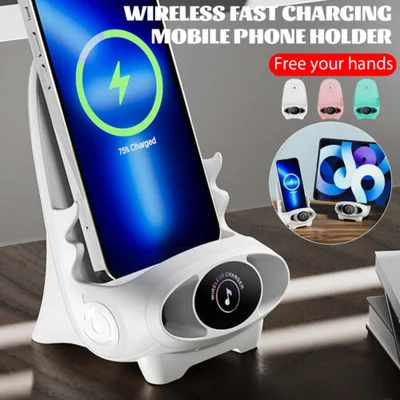 🎅Christmas Pre-Sale 80% off🎁2024 Mini Chair Wireless Fast Charger Multifunctional Phone Holder — Adapts to All Phones